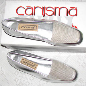 CARYSMA Freedom silver leather ballet flat NIB 7.5